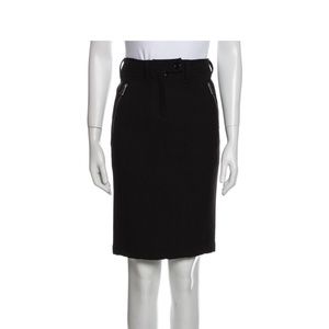 Burberry Brit wool belted pencil skirt